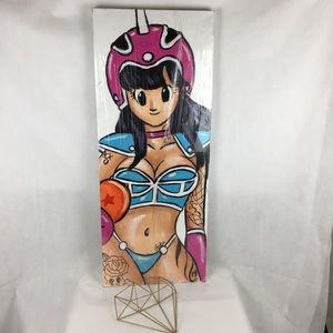 Dragon Ball Z Chi Chi Rendering on Canvas 40 x 16